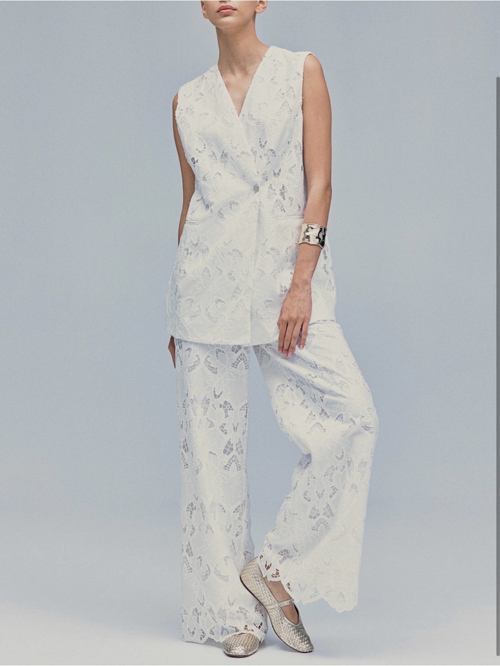 H&M BRODERIE ANGLAISE TROUSERS RAMADAN